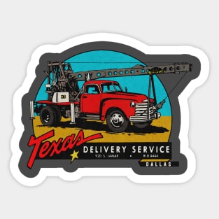 Vintage Texas Truck Crane Coolness Sticker
